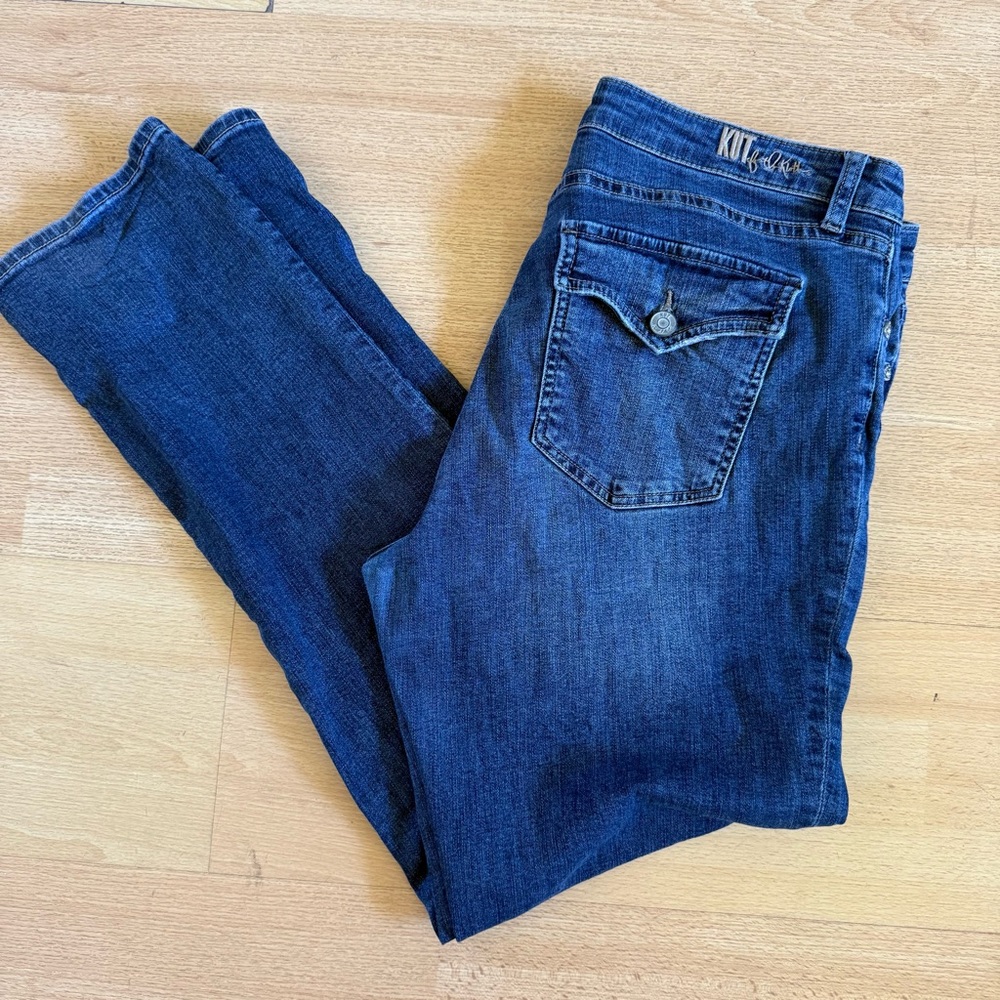 Kut from the Kloth - Katy Boyfriend-  Straight Leg Blue Jeans Size 12
